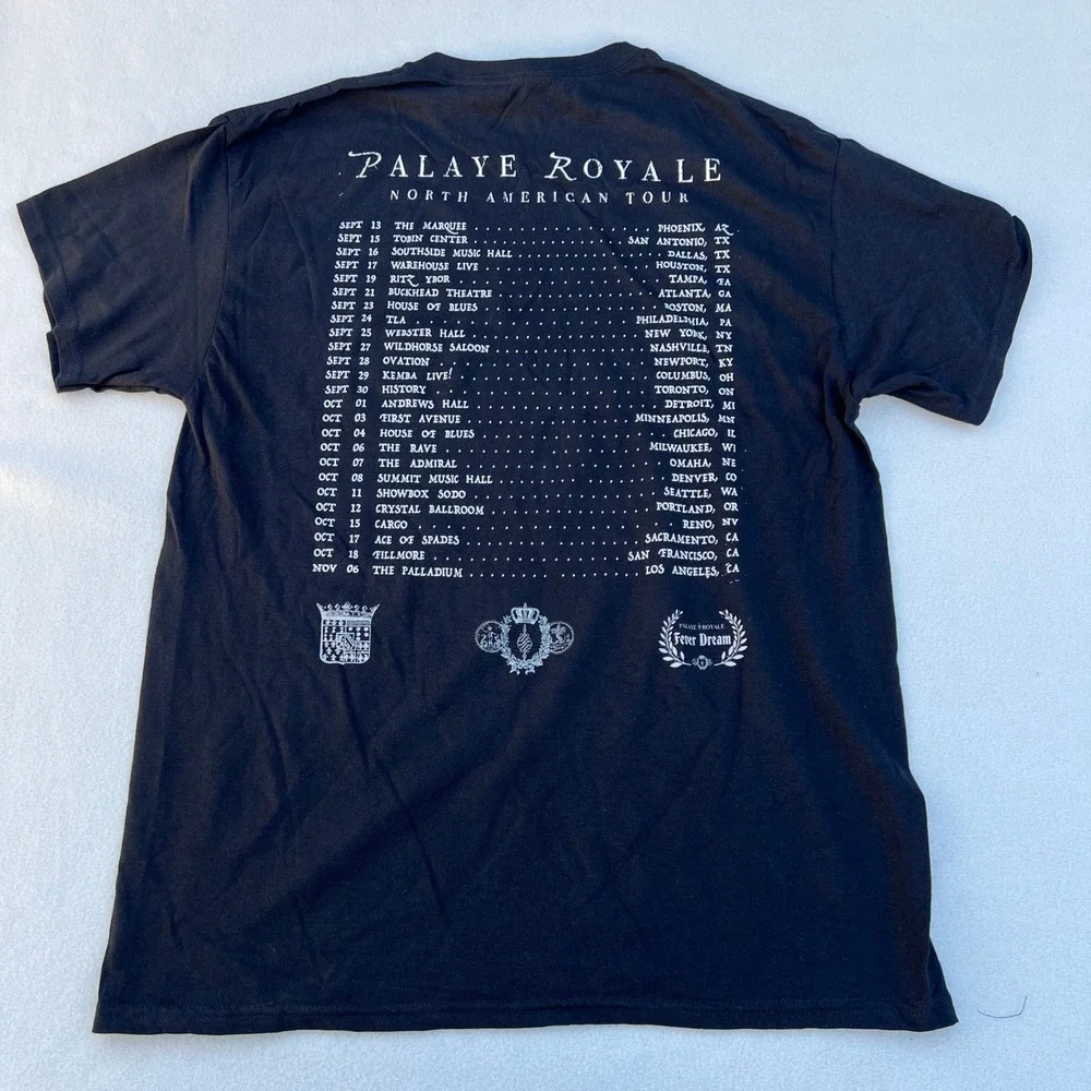 Palaye‎ Royale North American Tour Fever Dream Black Graphic T-Shirt Large